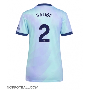 Billige Fotballdrakt Arsenal William Saliba #2 Replika Tredjedrakt Dame 2024-25 Kortermet